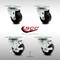 Service Caster 3 Inch SS Phenolic Swivel Top Plate Caster Set with 2 Brakes SCC-SS20S314-PHS-2-TLB-2 - alternate 1